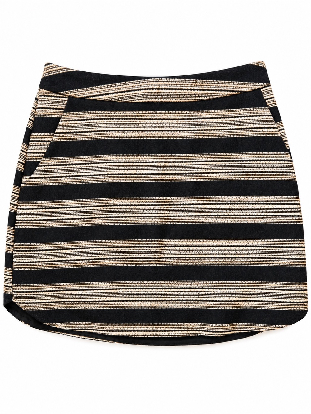 Lush Striped Mini Skirt in Black & Gold Size Small